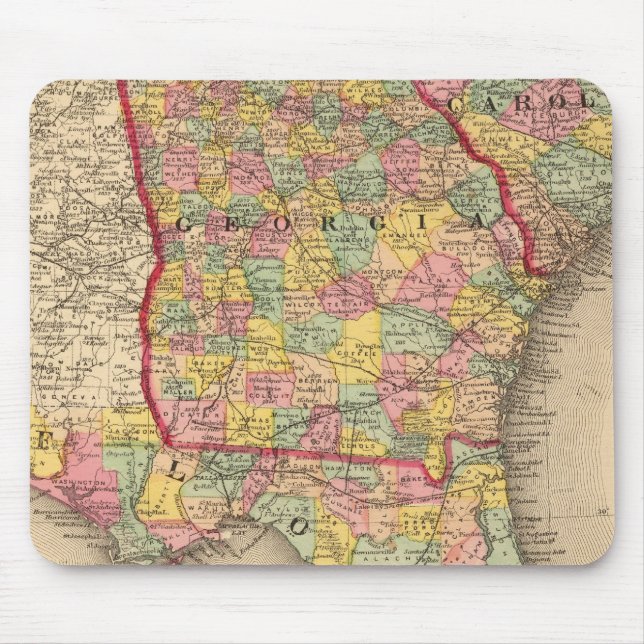 Florida, Georgia, and South Carolina Mouse Pad (Front)