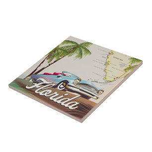 Florida Gift Box Ceramic Tile