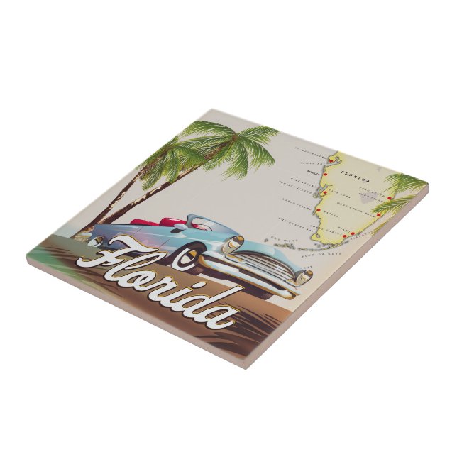 Florida Gift Box Ceramic Tile (Side)