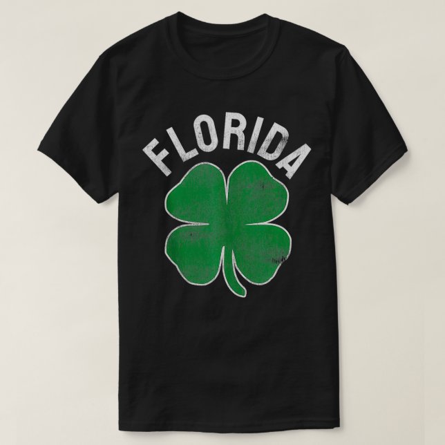 Florida Gift St Patricks Day Shamrock Irish Men Wo T-Shirt (Design Front)