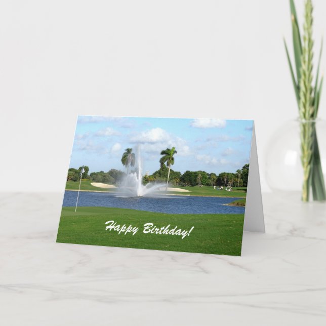 Florida Golf Course Custom Birthday Card (Front)