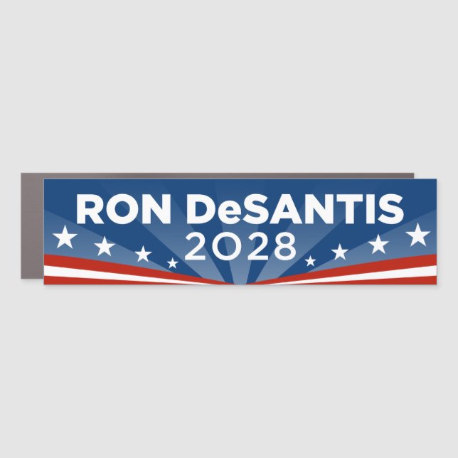 Florida Governor DeSantis 2028 Bumper Car Magnet (Front)