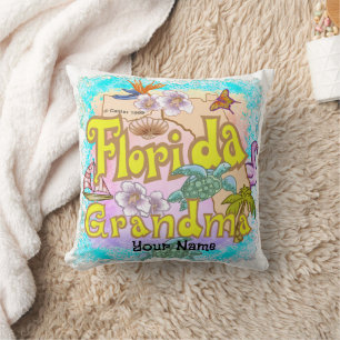Florida Grandma Throw Pillow