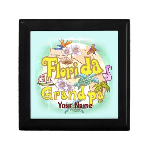 Florida Grandpa custom name  Gift Box