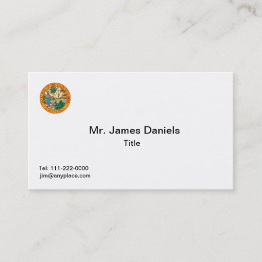 Customizable Florida Great Seal Business Card Templates