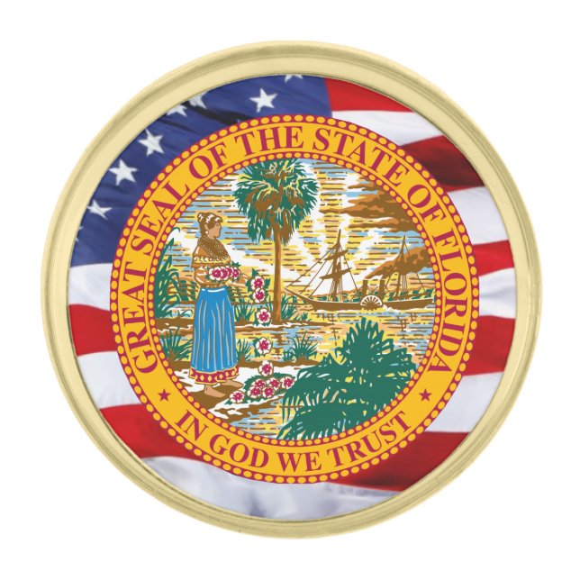 Florida Great Seal Lapel Pin (Front)