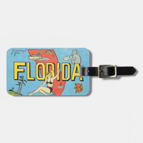 Florida Greeting Luggage Tag