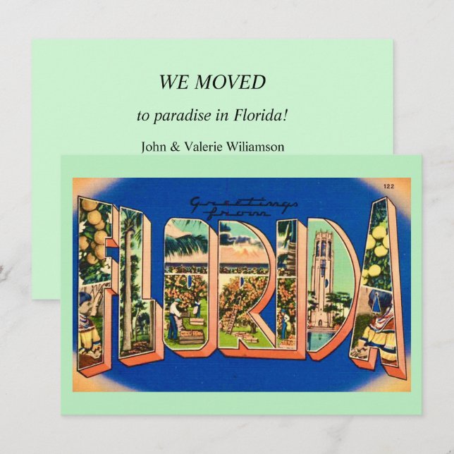 Florida Greeting Moving Announcement (Front/Back)