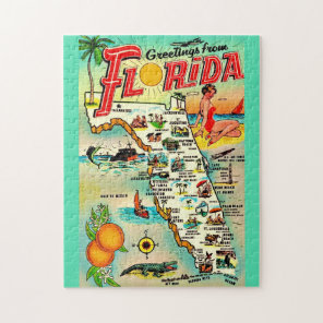 Florida Greetings 11x14 Jigsaw Puzzle