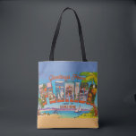 Florida Greetings Colorful Vintage Tote Bag<br><div class="desc">Spectacular,  colorful,  beachy vintage postcard Florida Greeting.  We've repurposed it on a  a fantastic shoulder tote.  The image is on both sides.  you can remove it from the back if you like.</div>