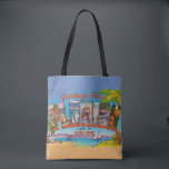 Florida Greetings Colorful Vintage Tote Bag<br><div class="desc">Spectacular,  colorful,  beachy vintage postcard Florida Greeting.  We've repurposed it on a  a fantastic shoulder tote.  The image is on both sides.  you can remove it from the back if you like.</div>