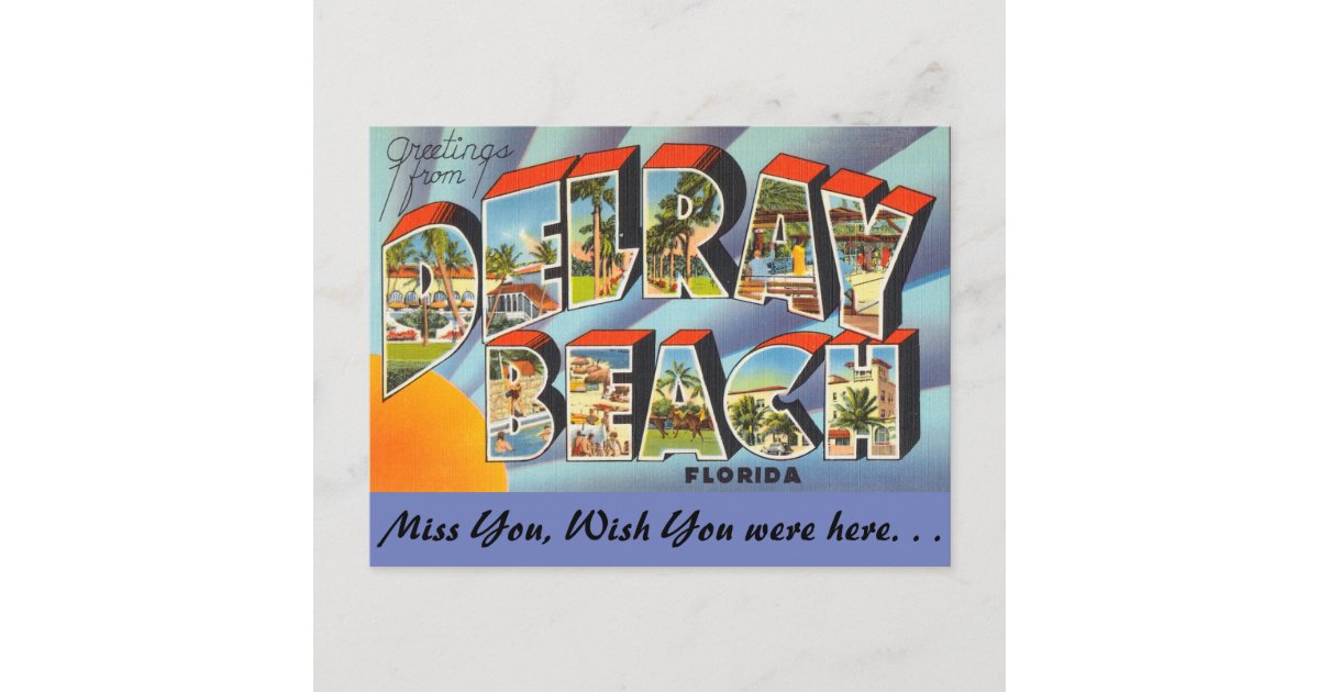 Florida, Greetings from Delray Beach Postcard | Zazzle