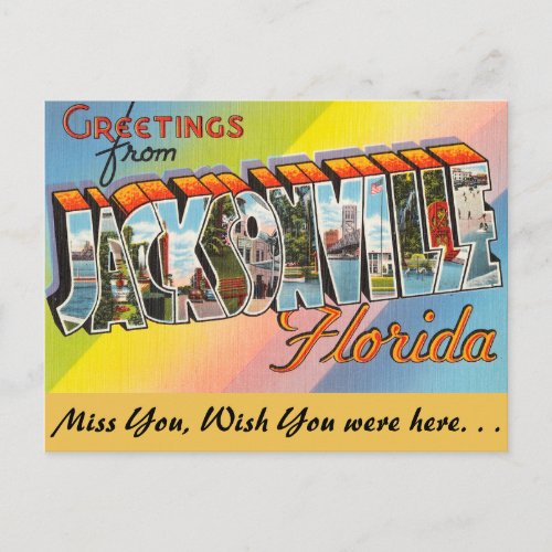 Florida Greetings from Jacksonville Postcard