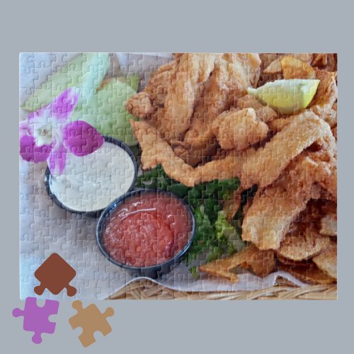 Florida Grouper Fingers Sanibel Island Marina  Jigsaw Puzzle