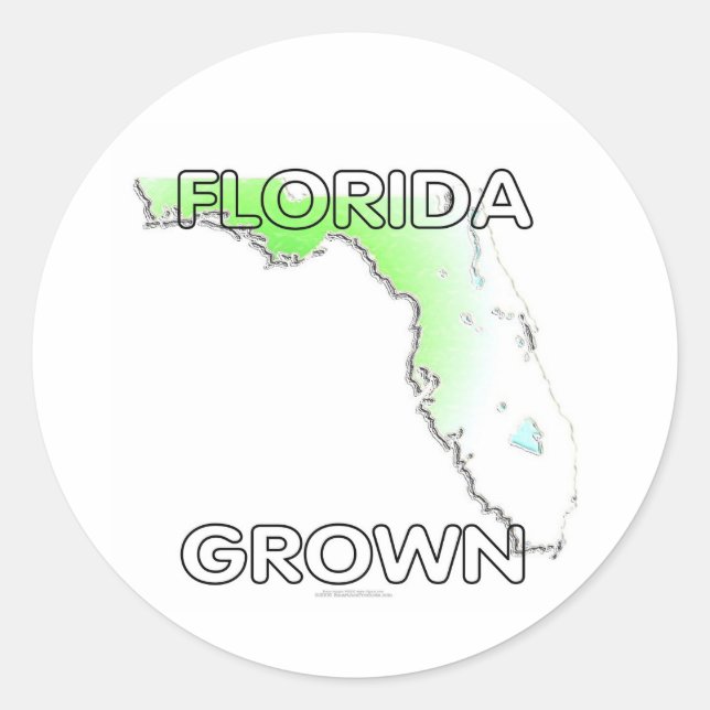 Florida Grown Classic Round Sticker (Front)