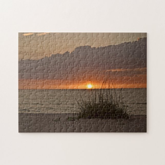 Florida Gulf Coast Beach Sunset - 11x14 - 252 pc Jigsaw Puzzle (Horizontal)