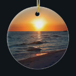 Florida gulf coast sunset ceramic ornament<br><div class="desc">Beautiful Florida sunset. Photo taken in Destin,  Florida.</div>