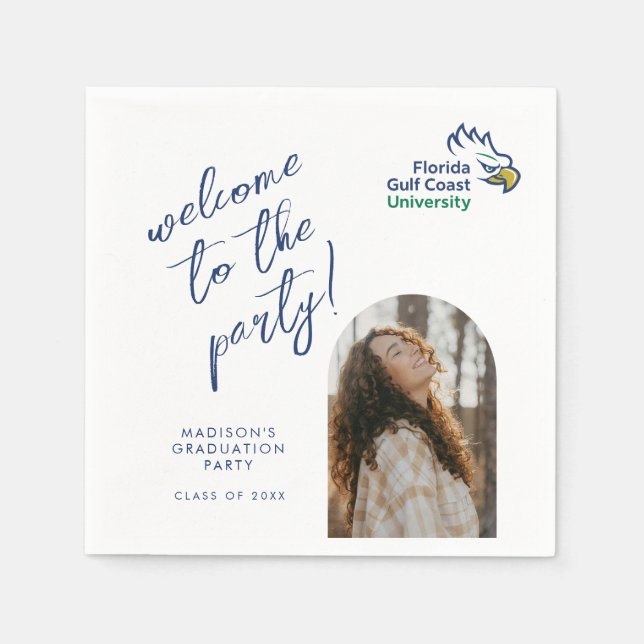 Florida Gulf Coast University Graduation Napkins (Front)