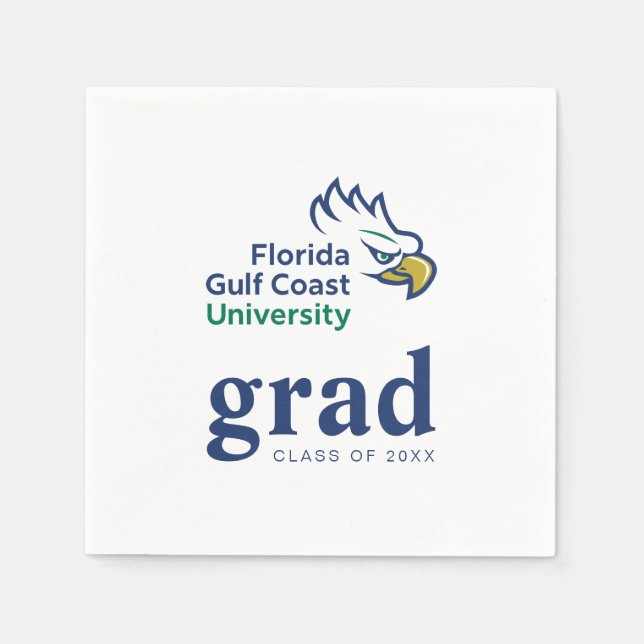 Florida Gulf Coast University Graduation Napkins (Front)