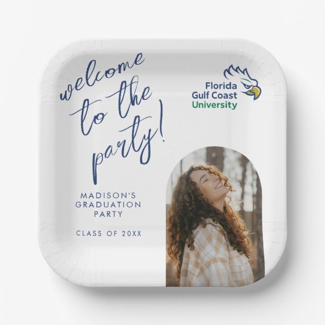 Florida Gulf Coast University Graduation Paper Plates (Front)