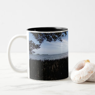 Florida Gulf Shore Relaxing Natural Beach Photo Two-Tone Coffee Mug