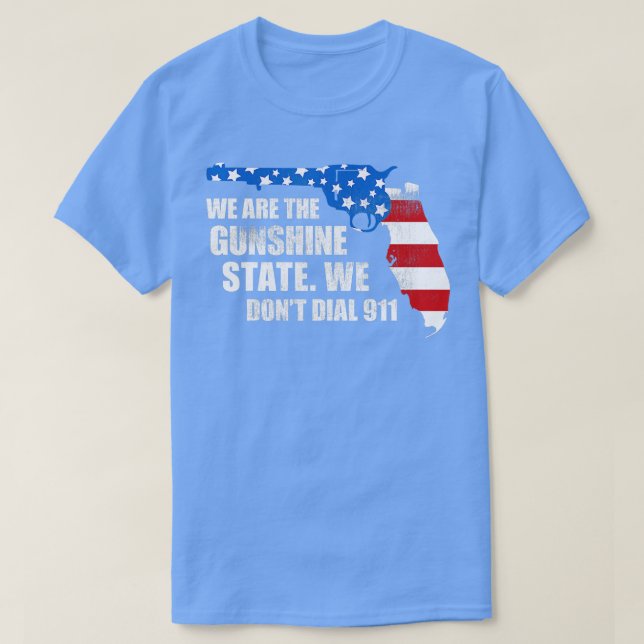 Florida Gunshine State  FL Gun Owners Gift  T-Shirt (Design Front)