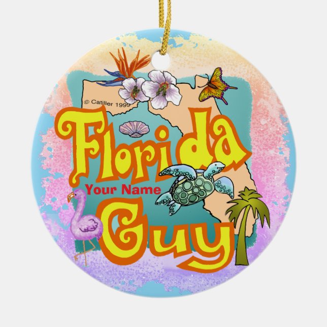 Florida Guy  Ceramic Ornament (Front)