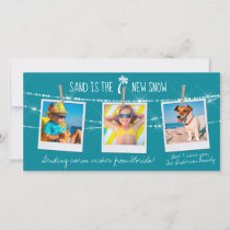 Florida Holiday Sand is the New Snow 3-Photo Card