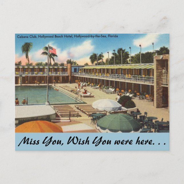 Florida, Hollywood Beach Hotel Postcard (Front)