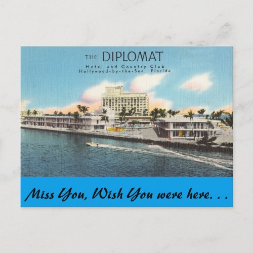 Florida Hollywood The Diplomat Postcard