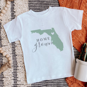 Florida Home Grown Editable Colors State Map Baby T-Shirt