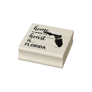 Florida home is where the heart is rubber stamp