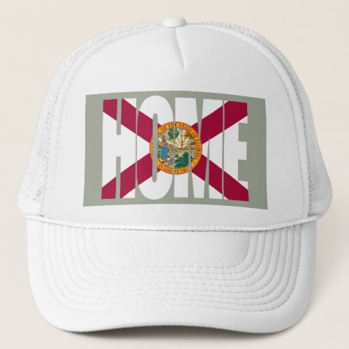 Florida Home _ State Flag Trucker Hat
