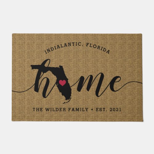 Florida Home State Personalized Doormat