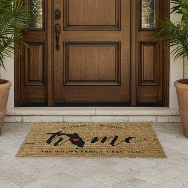 Florida Home State Personalized Doormat (Creator Uploaded)