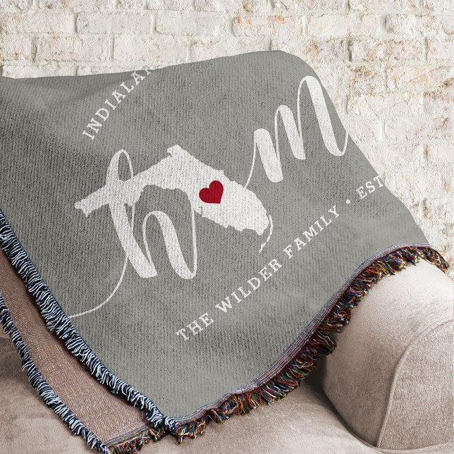 Florida Home State Personalized Wood Look Throw Blanket (Creator Uploaded)