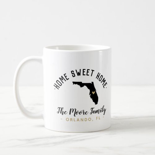 Florida Home Sweet Home Family Monogram Mug