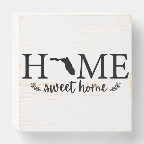 Florida Home Sweet Home Wooden Box Sign