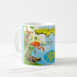 Florida Illustrated Postcard Mug