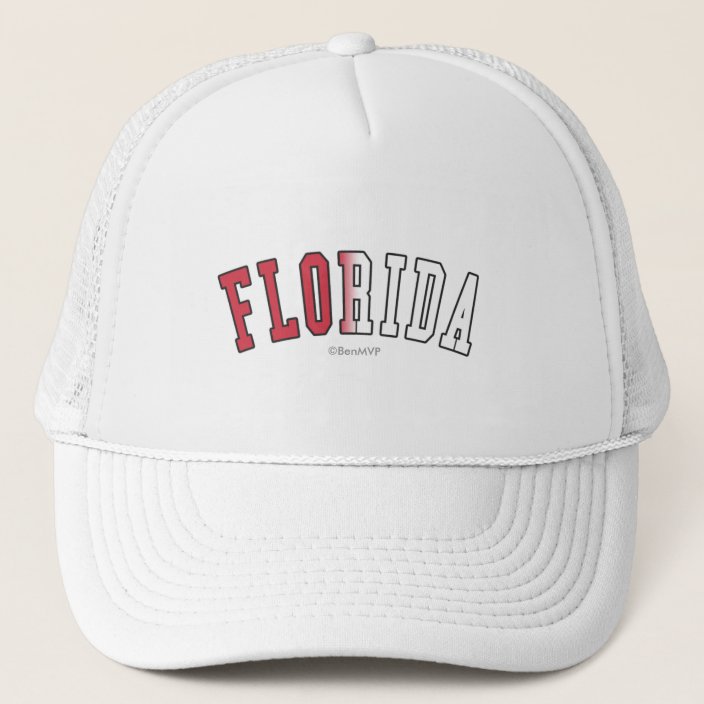 Florida in State Flag Colors Hat
