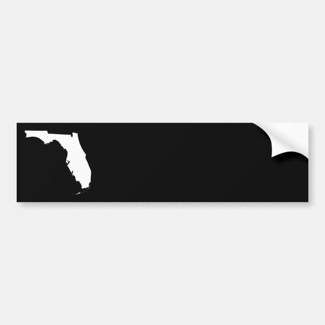 Florida in White and Black Bumper Sticker (Front)