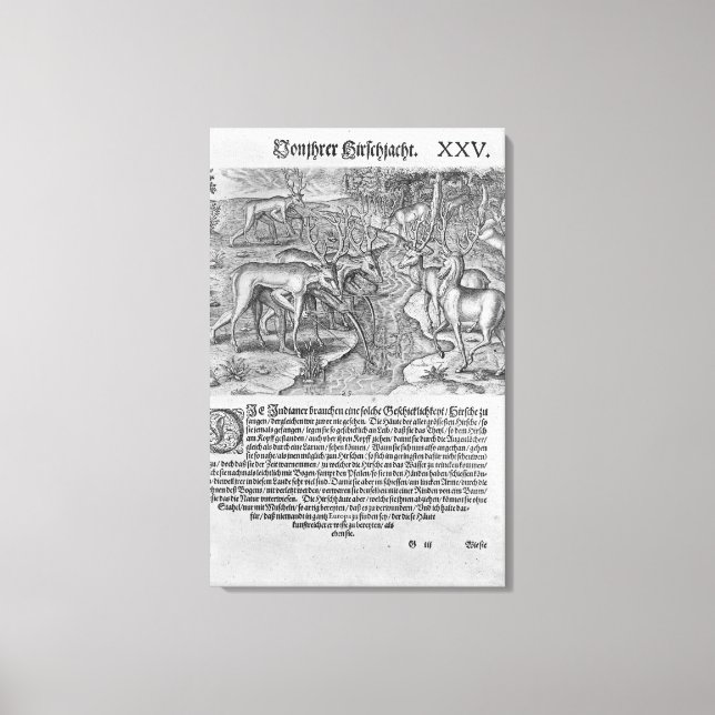 Florida Indians hunting deer Canvas Print (Front)