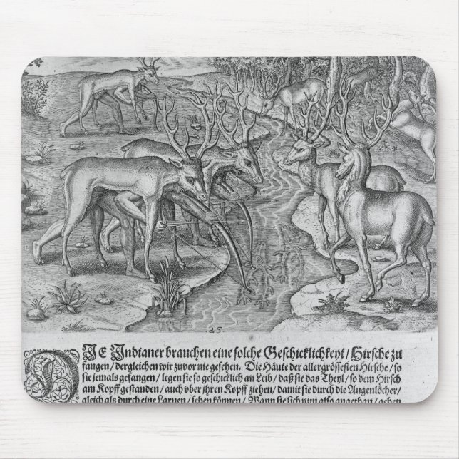 Florida Indians hunting deer Mouse Pad (Front)