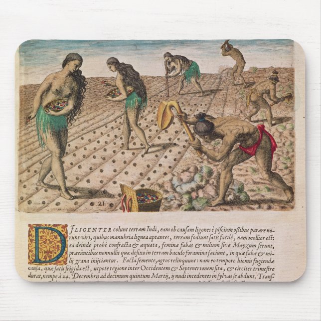 Florida Indians planting maize Mouse Pad (Front)