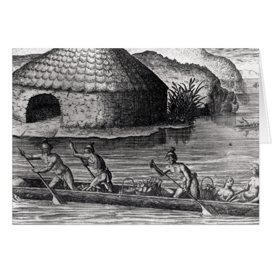 Florida Indians Storing their Crops Cards (Front Horizontal)