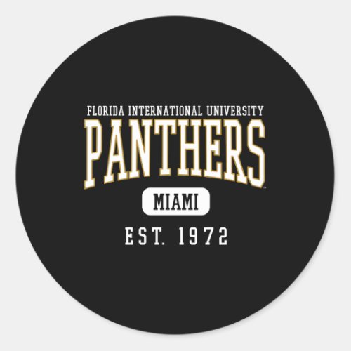 Florida International Fiu Panthers Founded Date Classic Round Sticker