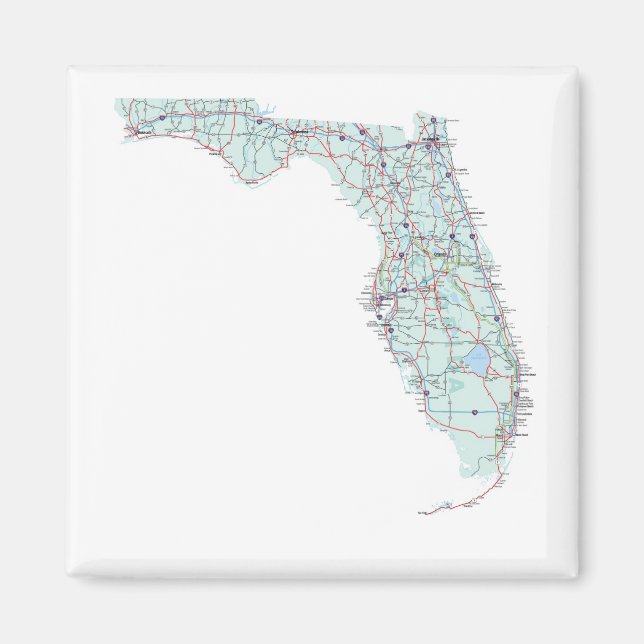 Florida Interstate Map Magnet (Front)