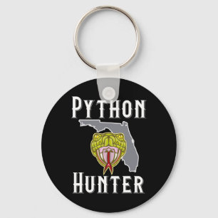 Florida Invasive Pythons Hunting  Keychain
