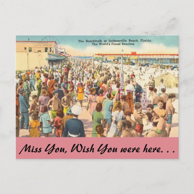 Florida, Jacksonville, Beach Amusements Postcard (Front)