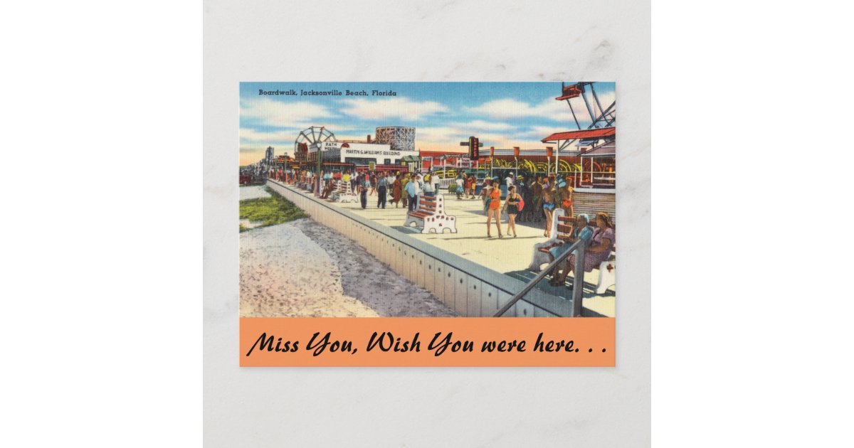 Florida, Jacksonville, Boardwalk Postcard Zazzle